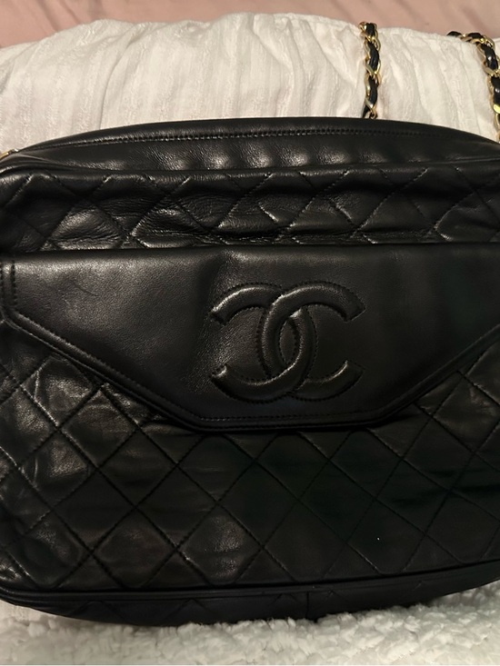 Chantelle Handbags - Chanel Black Quilted Shoulder Bag with Gold Chain & Tassel